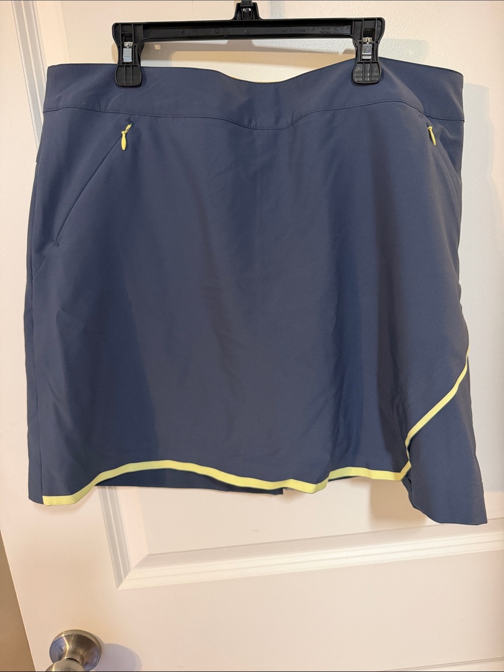 Slazenger Navy Skort with Yellow Trim